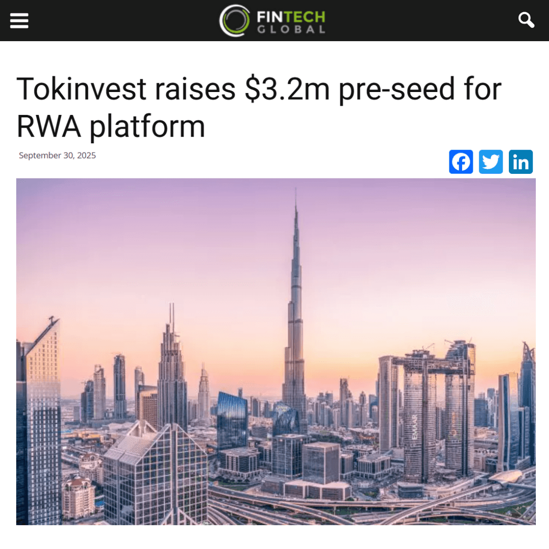 Tokinvest Raises $3.2m Pre-Seed for RWA Platform