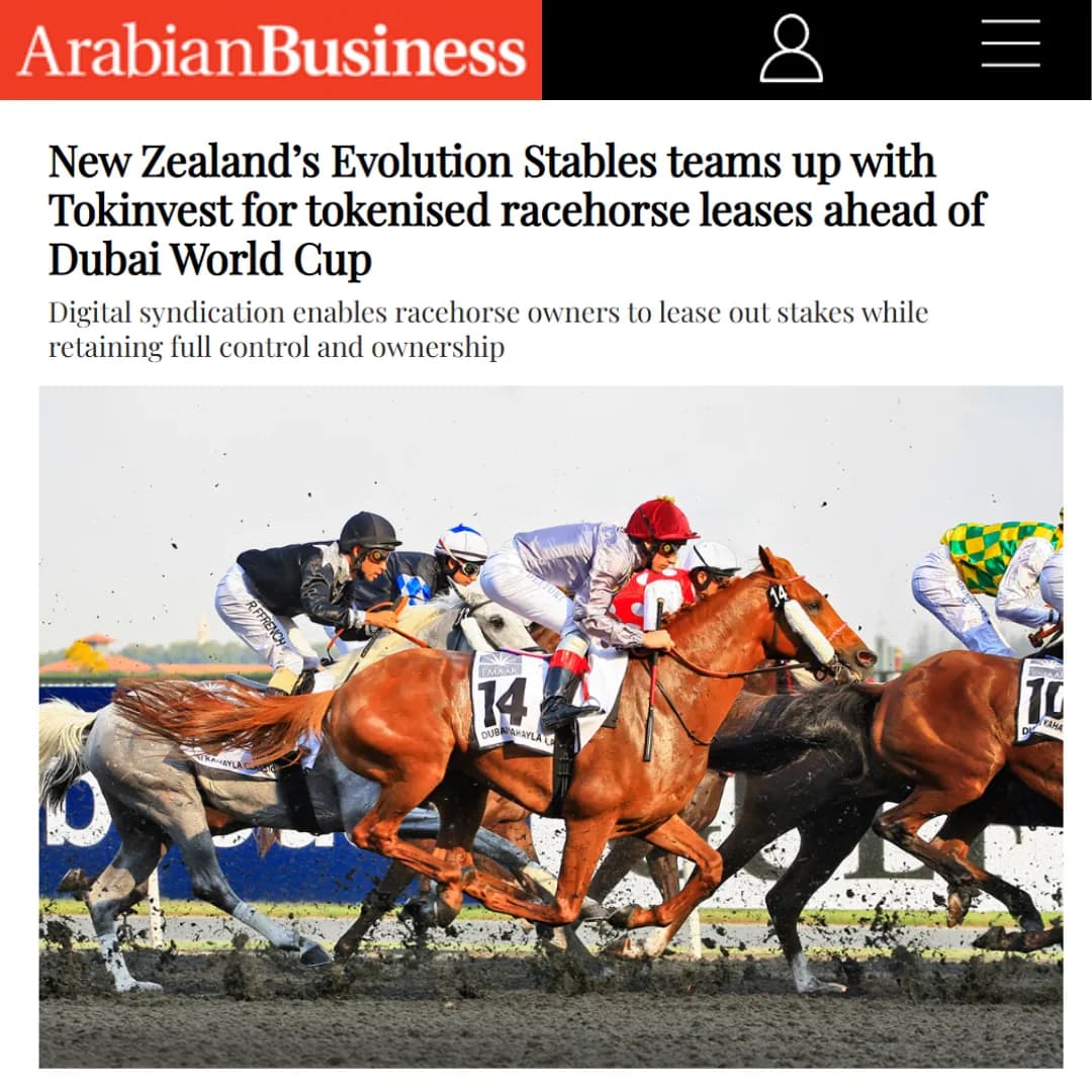 Evolution Stables and Tokinvest: NZ Meets Dubai